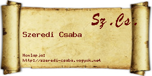 Szeredi Csaba névjegykártya